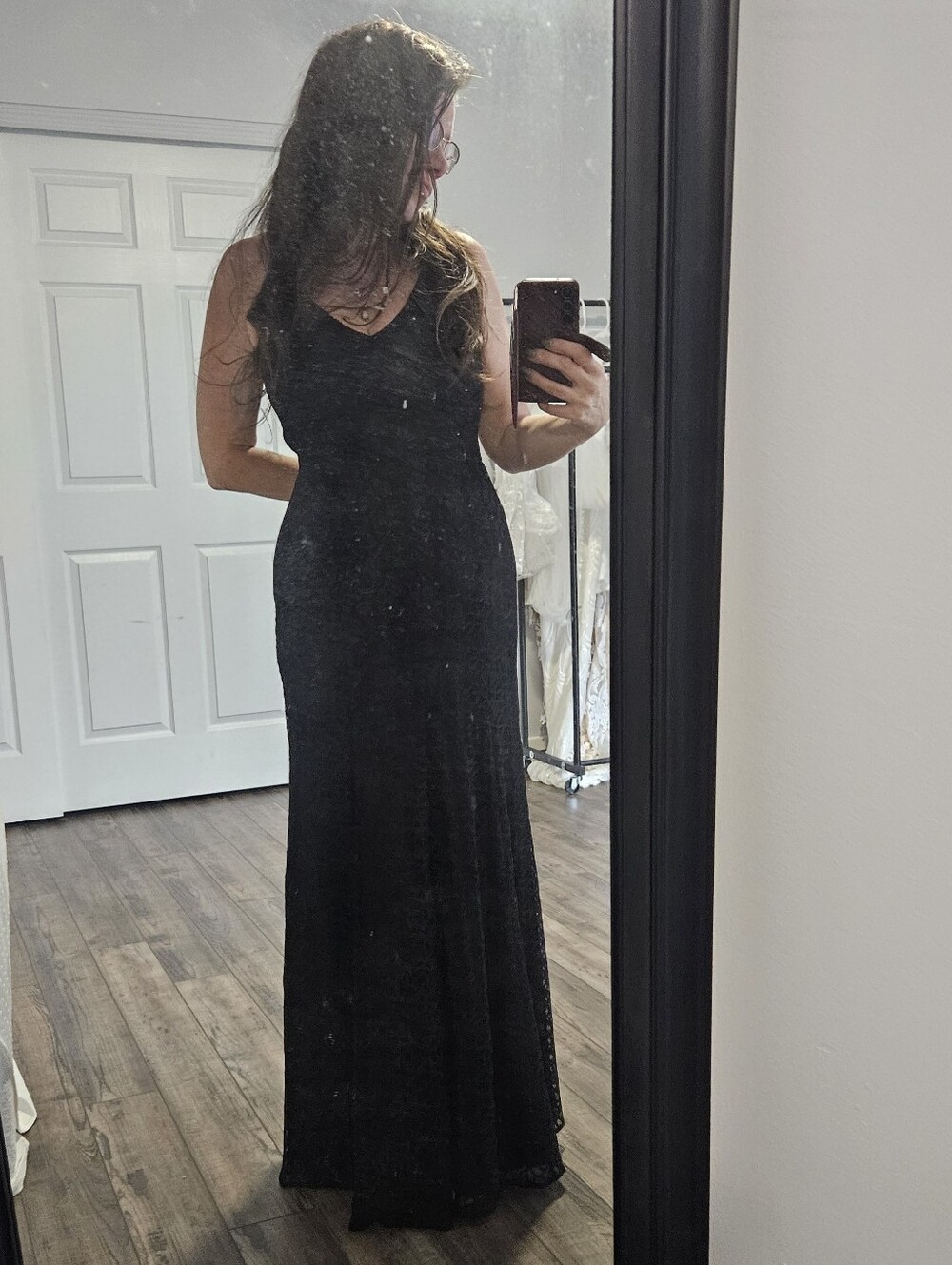 Modcloth Black V-Neck Maxi Dress